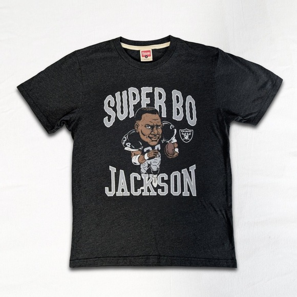 HOMAGE Other - Homage Raiders Super Bo Jackson T-Shirt Small Charcoal Grey Oakland NFL